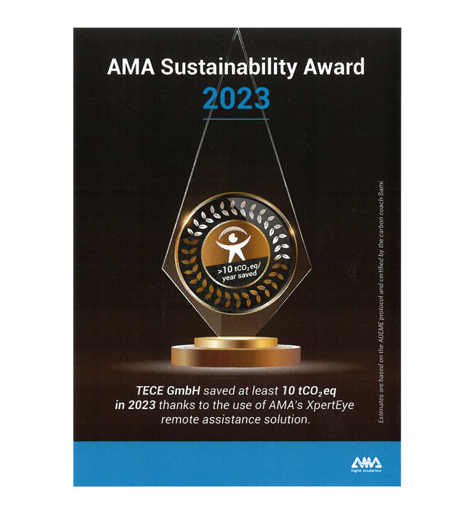 TECE hat 2023 den AMA Sustainability Award gewonnen.