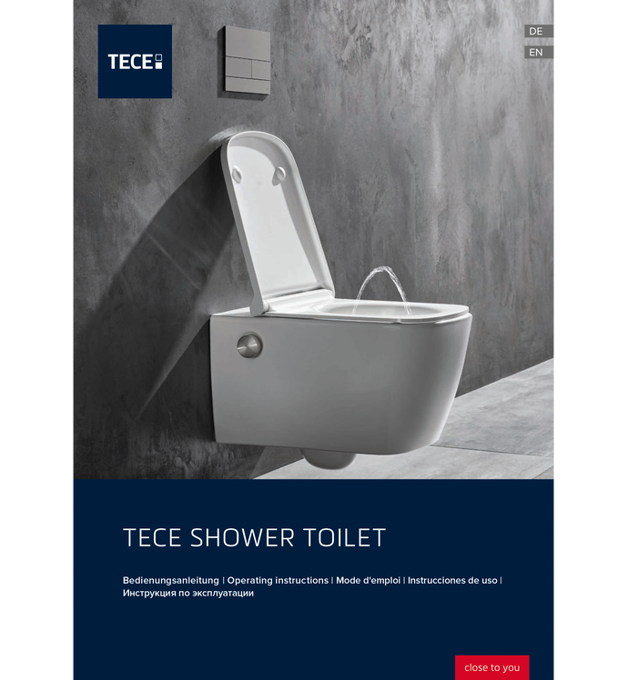 Vorschaubild des Titelbilds der Bedienungsanleitung für TECE Dusch-WCs