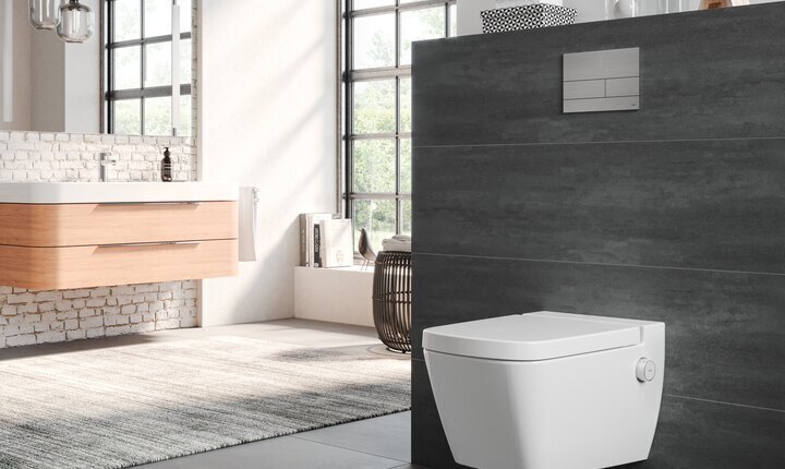TECEone duschtoalett - användarvänlig toalett designad för enkel och effektiv rengöring.